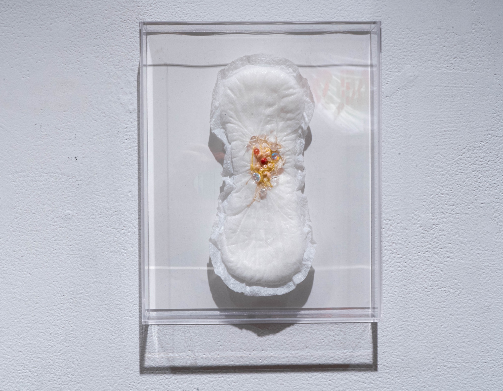 Sculptural work in a vitrine