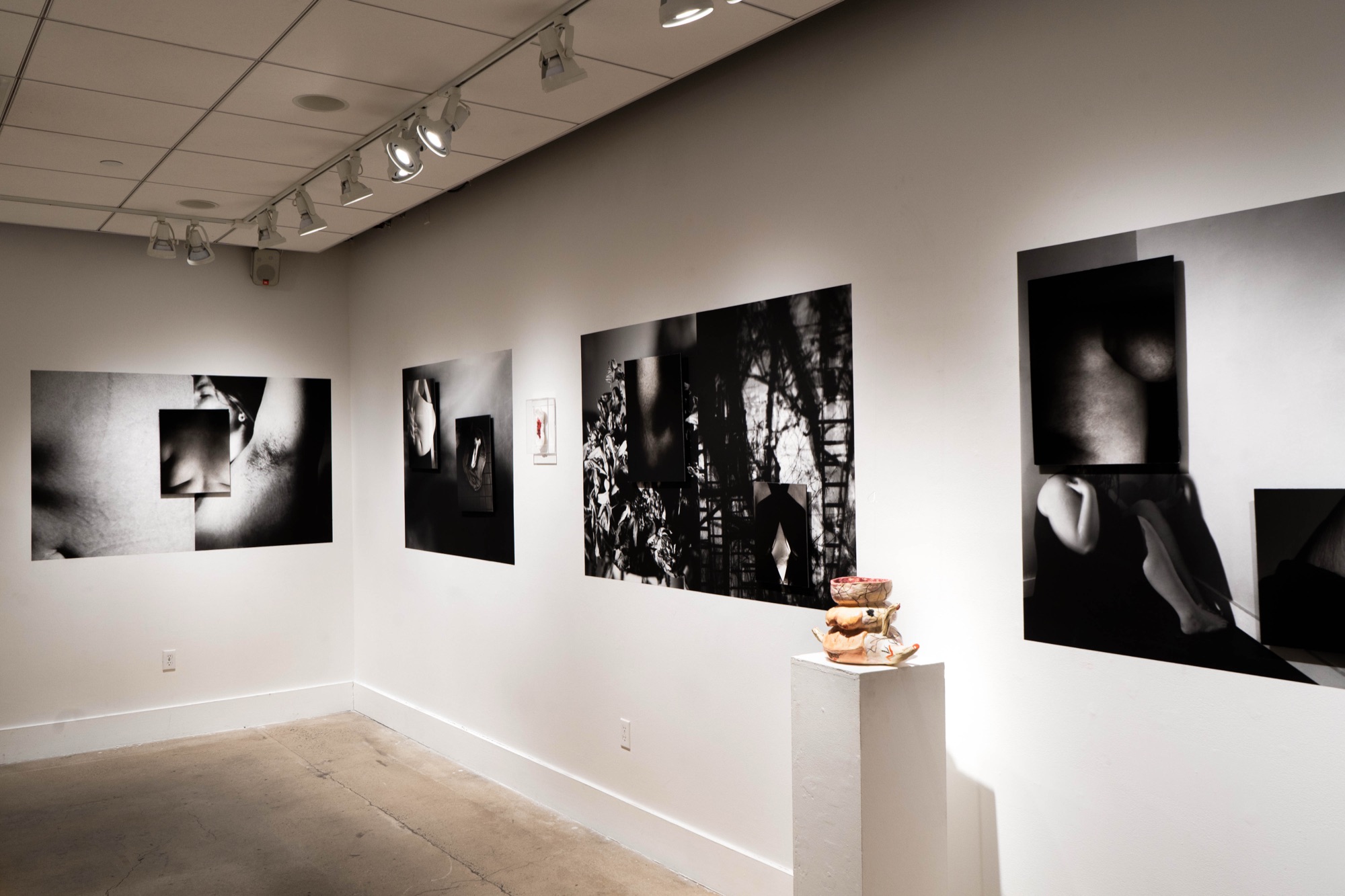Installation view, gallery wall
