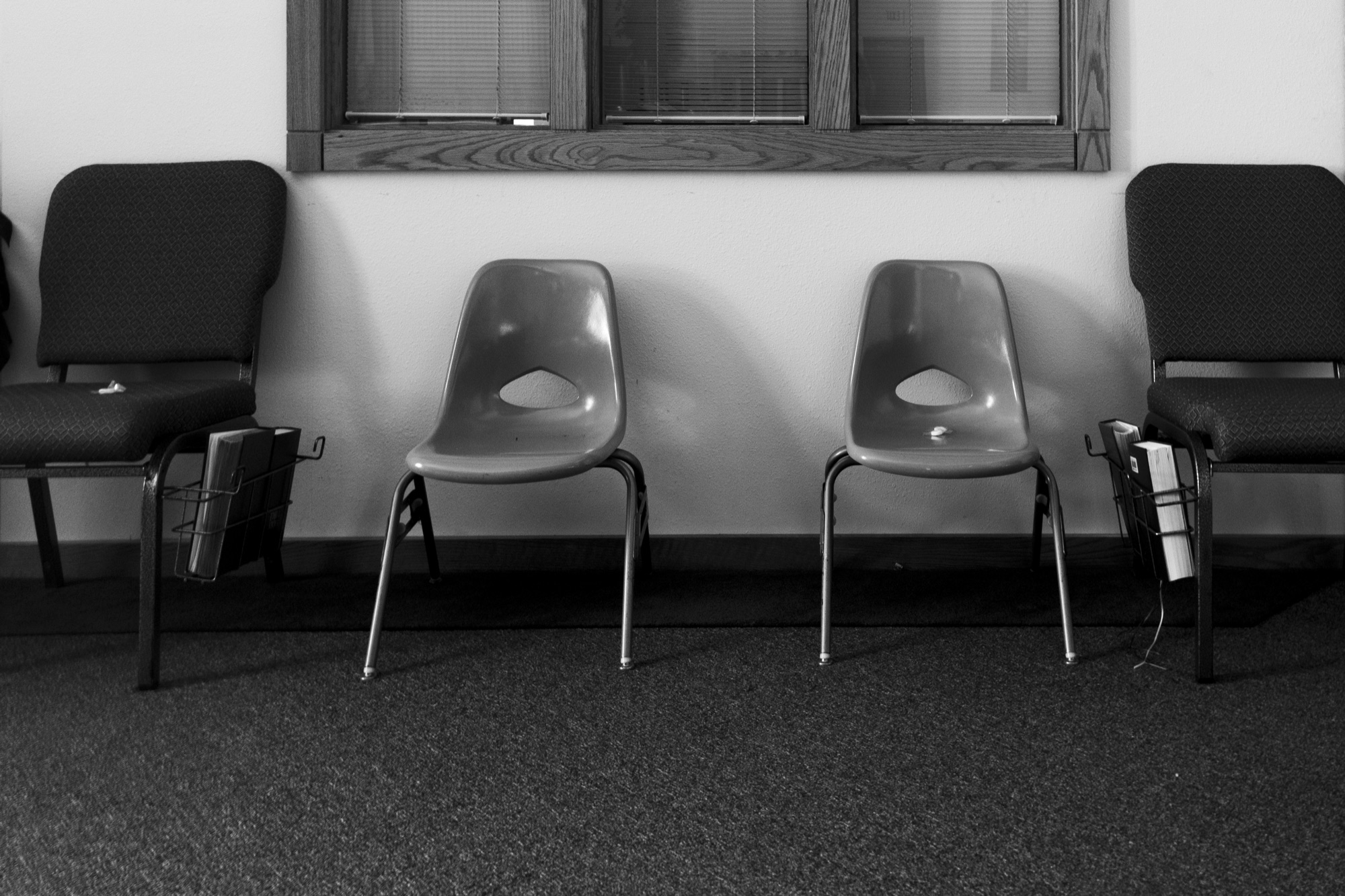 Empty chairs in a room